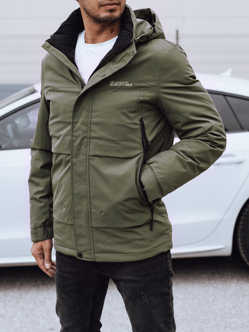 Herren Winterjacke mit Kapuze grün Dstreet TX4909