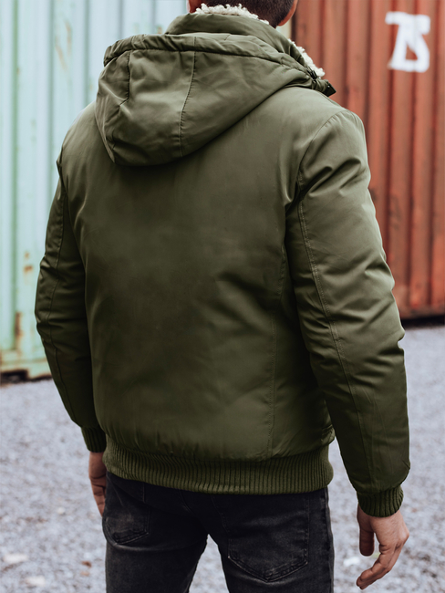 Herren Winterjacke mit abnehmbarer Kapuze grün Dstreet TX4836