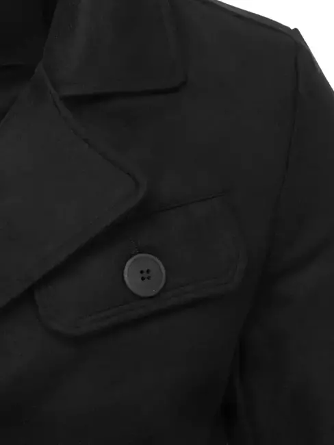 Herren Zweireihiger Mantel Farbe Schwarz DSTREET CX0432