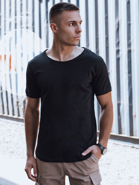 Schwarzes Basic-T-Shirt für Männer Dstreet RX5510