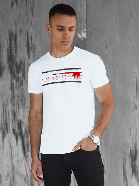 Weißes Herren-T-Shirt Dstreet RX5533