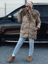 Damen FROSTYFIT gesteppte Winterjacke mit Kapuze beige Dstreet TY4676_2