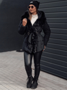 Damen FURSOFT gesteppte Winterjacke mit Kapuze schwarz Dstreet TY4670_2