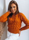 Damen Kurze Pullover SELAVI Farbe Orange DSTREET MY1944_2