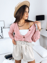 Damen Lange Pullover WIKI Farbe Rosa DSTREET MY1713_2