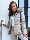 Damen Stepp-Winterjacke mit Kapuze MIRIAL beige Dstreet TY3770_5