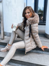 Damen Stepp-Winterjacke mit Kapuze MIRIAL beige Dstreet TY3770_7