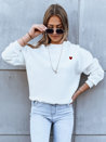 Damen Sweatshirt ohne Kapuze HEARTBEAT Farbe Weiß DSTREET BY1213_2