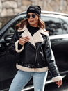 Damen Winter Lederjacke BELLCIAO schwarz und Creme Dstreet TY4683_1