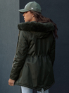 Damen Winter Parka Jacke mit Fell ERISS grün Dstreet TY4534_5