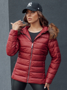 Damen Winter Steppjacke mit Kapuze ESTELLA burgundy Dstreet TY4530_2