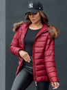 Damen Winter Steppjacke mit Kapuze ESTELLA burgundy Dstreet TY4530_3