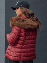 Damen Winter Steppjacke mit Kapuze ESTELLA burgundy Dstreet TY4530_4