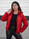 Damen Winter kurz GLAMVO Daunenjacke mit Kapuze rot Dstreet TY4619_1