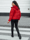 Damen Winter kurz GLAMVO Daunenjacke mit Kapuze rot Dstreet TY4619_4