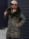 Damen Winterjacke MORISIO lang gesteppt mit Kapuze grün Dstreet TY4671_2