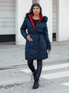 Damen Winterjacke TRENDNEL lang gesteppt mit Fell navy blau Dstreet TY4590_2