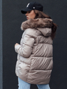 Damen Winterjacke mit Kapuze STELLAR beige Dstreet TY4494_5