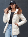 Gesteppte Damen-Winterjacke mit Kapuze EMBRACE ecru Dstreet TY4492_1