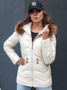 Gesteppte Damen-Winterjacke mit Kapuze EMBRACE ecru Dstreet TY4492_2