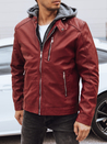 Herren Lederjacke rot Dstreet TX4740_1