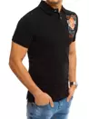 Herren Poloshirt mit Aufdruck Schwarz Dstreet PX0371_3