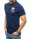 Herren Poloshirt mit Stickerei Dunkelblau Dstreet PX0393_2