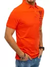 Herren Poloshirt mit Stickerei Koralfarben Dstreet PX0477_3