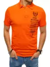 Herren Poloshirt mit Stickerei Orange Dstreet PX0479_2
