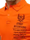 Herren Poloshirt mit Stickerei Orange Dstreet PX0479_4