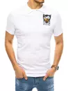 Herren Poloshirt mit Stickerei Weiß Dstreet PX0392_1