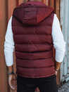 Herren Steppweste mit Kapuze rot Dstreet TX4765_3