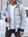 Herren Steppwinterjacke mit Kapuze grau Dstreet TX4830_1