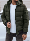 Herren Steppwinterjacke mit Kapuze grün Dstreet TX4839_1