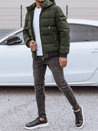 Herren Steppwinterjacke mit Kapuze grün Dstreet TX4839_2