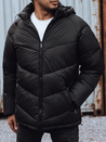 Herren Steppwinterjacke mit Kapuze schwarz Dstreet TX4835_1