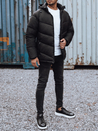 Herren Steppwinterjacke mit Kapuze schwarz Dstreet TX4835_2