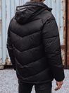 Herren Steppwinterjacke mit Kapuze schwarz Dstreet TX4835_3