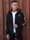 Herren Steppwinterjacke mit Kapuze schwarz Dstreet TX4863_1