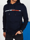 Herren Sweatshirt mit Aufdruck Farbe Dunkelblau DSTREET BX5730_1