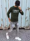 Herren Sweatshirt mit Aufdruck Khaki Dstreet BX5358_2