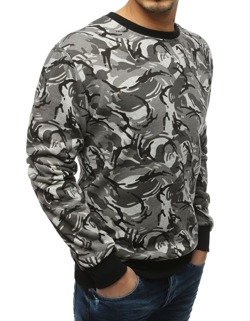 Herren Sweatshirt ohne Kapuze mit Motiv Grau BX4266_2