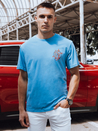 Herren T-Shirt bedruckt hellblau Dstreet RX5492_1