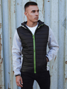 Herren Übergangs-Steppjacke mit Kapuze grau TX4862_1