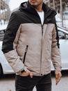 Herren Übergangsjacke mit Kapuze beige Dstreet TX4897_2