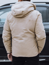 Herren Winterjacke mit Kapuze beige Dstreet TX4776_3