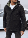 Herren Winterjacke mit Kapuze schwarz Dstreet TX4908_4