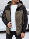 Herren Winterjacke mit abnehmbarer Kapuze beige Dstreet TX4902_1