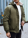 Herren Winterjacke mit abnehmbarer Kapuze grün Dstreet TX4836_3