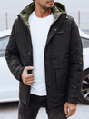 Herren Winterjacke mit abnehmbarer Kapuze schwarz Dstreet TX4904_1